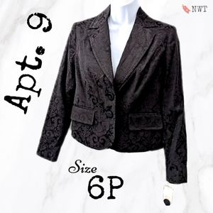 LAST CALL! ⚡🔖 Apt. 9 black brocade blazer, 6P (NWT!)